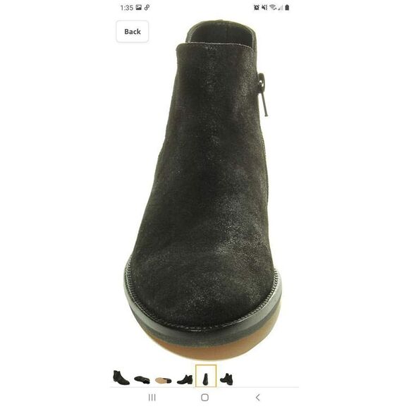 New 9.5W Vaneli Haydee Black Silver Rory Suede Ankle Boots - Picture 5 of 11